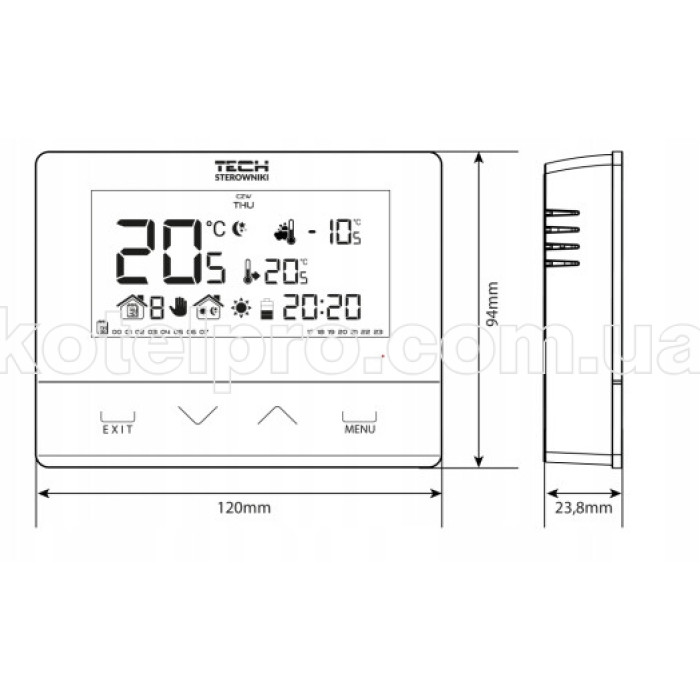Проводной комнатный термостат Tech ST292v3