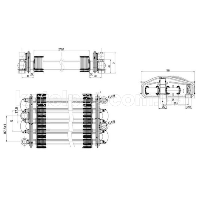 Бітермічний теплообмінник до котла Nova Florida Vela Compact  Art. 6SCAMBIM04