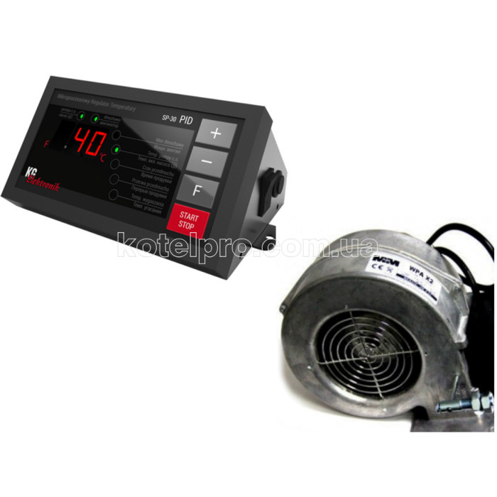 Комплект автоматики котла KG Elektronik SP-30 PID + вентилятор WPA X2