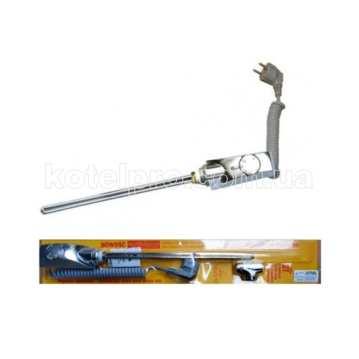 ТЭН для полотенцесушителя HEATPOL GTN с регулятором мощности 900 - 1200 Вт (никель)