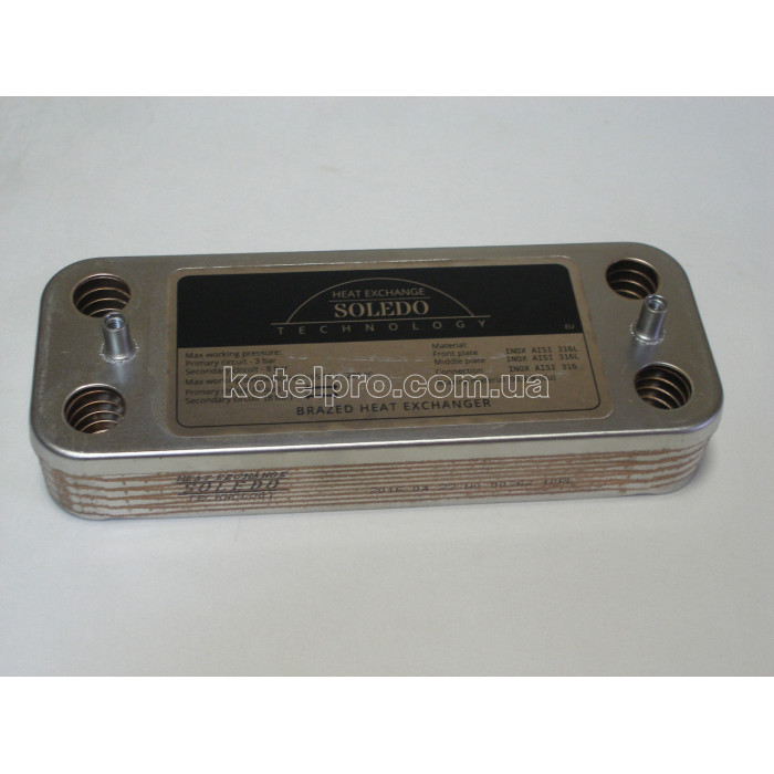 Теплообменник вторичный пластинчатый Ariston UNO 10 пл. Art. 995945