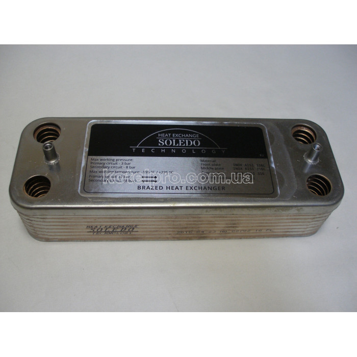 Теплообменник ГВС вторичный пластинчатый Ariston Microgenus Plus. 16 пл. Art. 998483