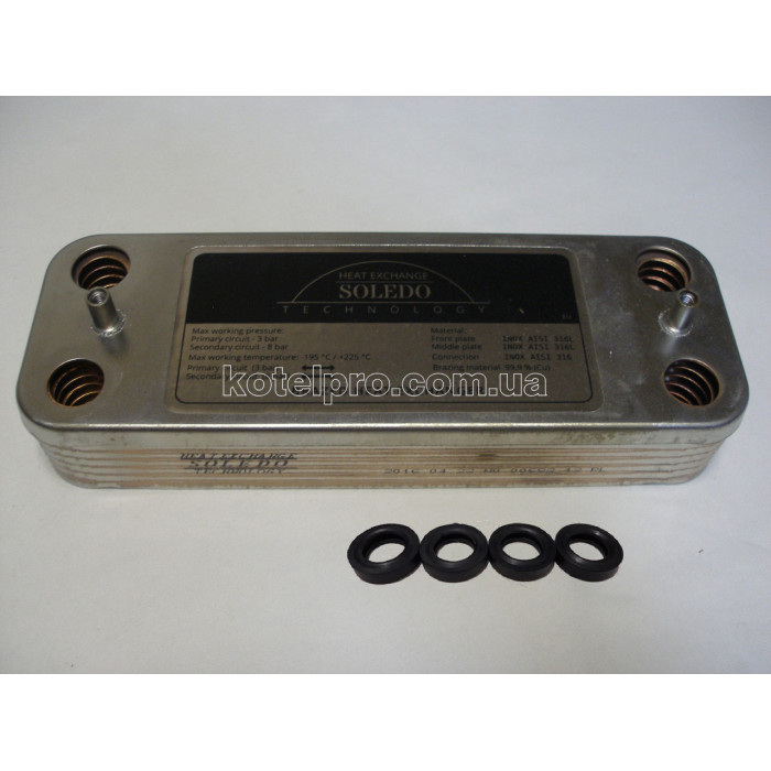 Теплообменник ГВС вторичный пластинчатый Ariston Microgenus Plus. 14 пл. Art. 998483