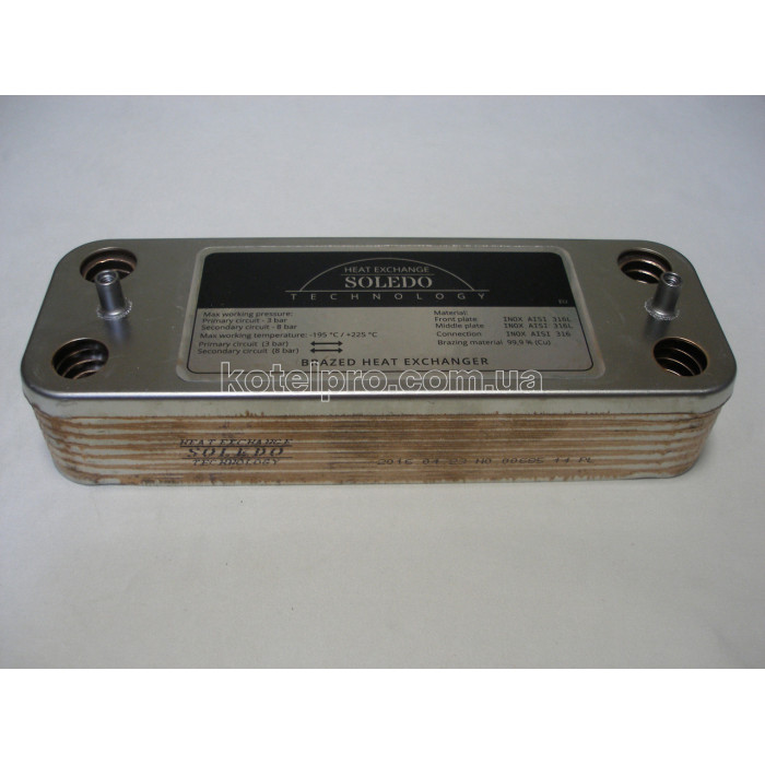 Теплообменник ГВС вторичный пластинчатый Ariston Microgenus Plus. 14 пл. Art. 998483