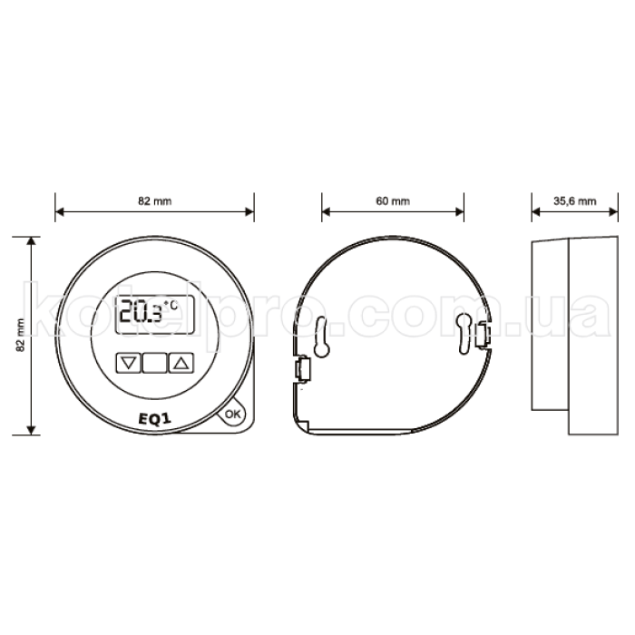 Терморегулятор Euroster Q1 TX RX беспроводной