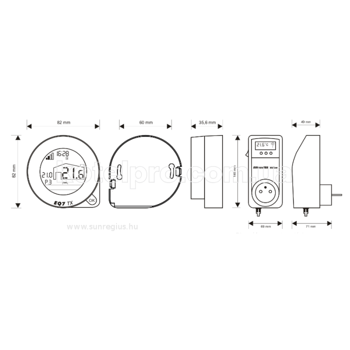 Беспроводной программатор Euroster Q7 TXRX GW