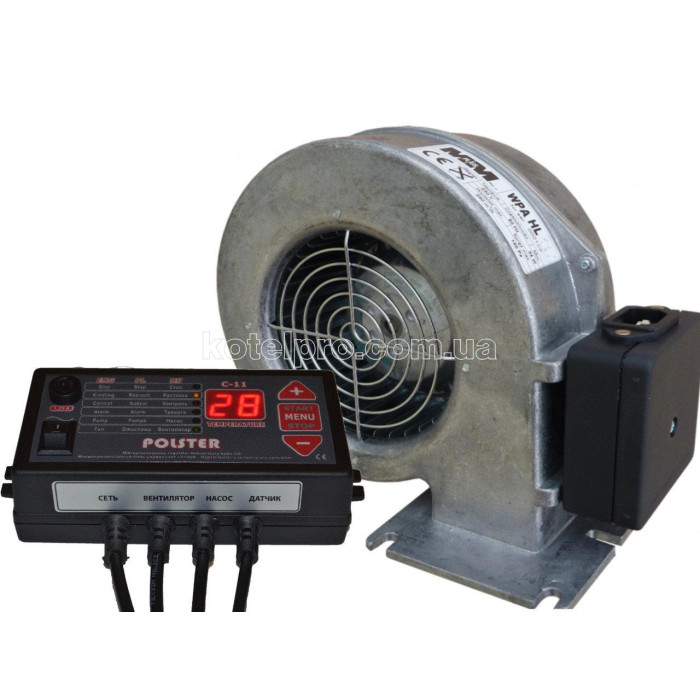 Автоматика для твердопаливного котла, вентилятори для котла, димососи