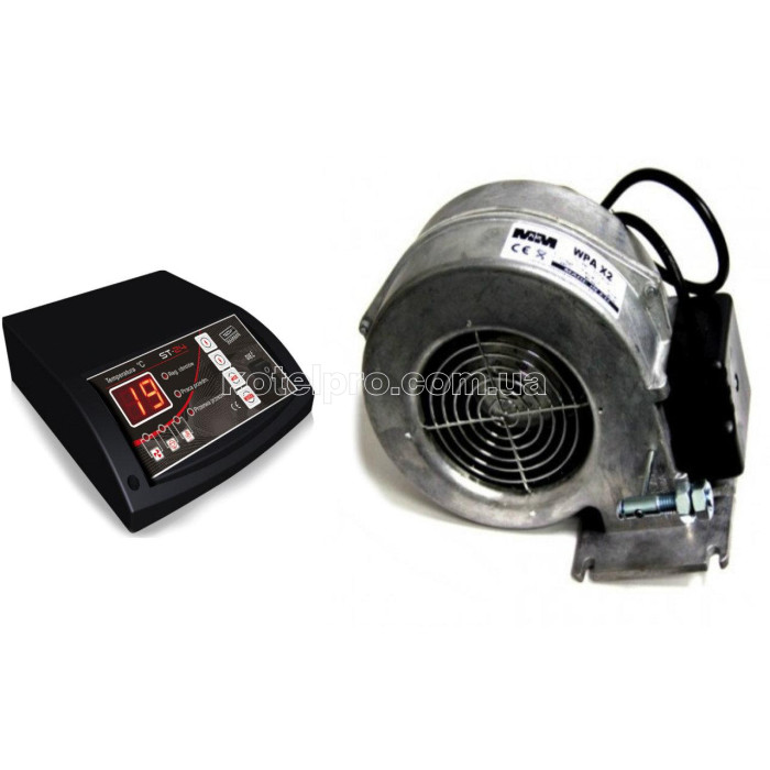 Автоматика для твердопаливного котла, вентилятори для котла, димососи