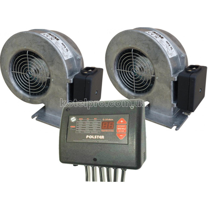 Автоматика для твердопаливного котла, вентилятори для котла, димососи