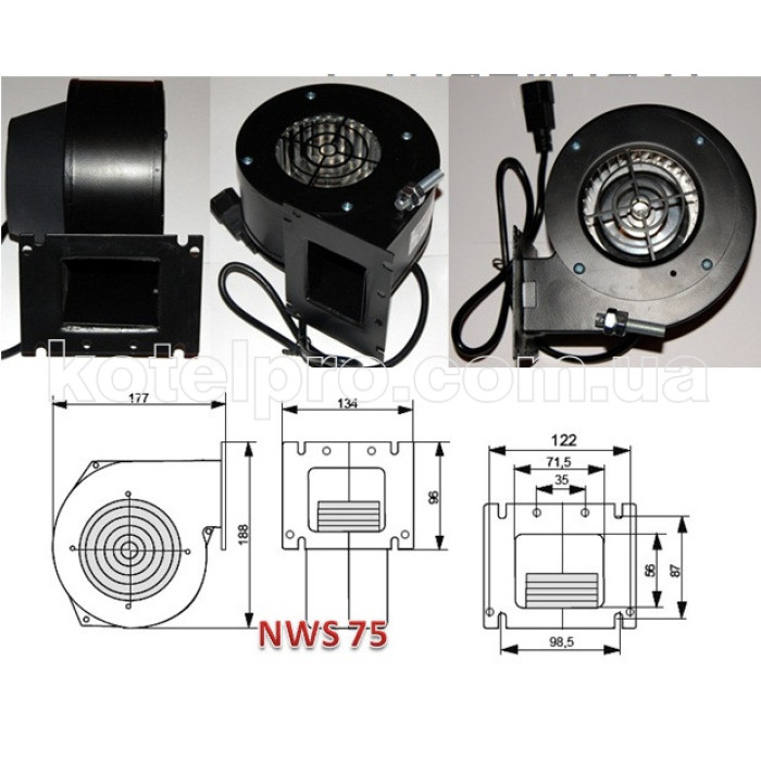 Polster C-11 Автоматика для котла + Вентилятор для котла Nowosolar NWS-75