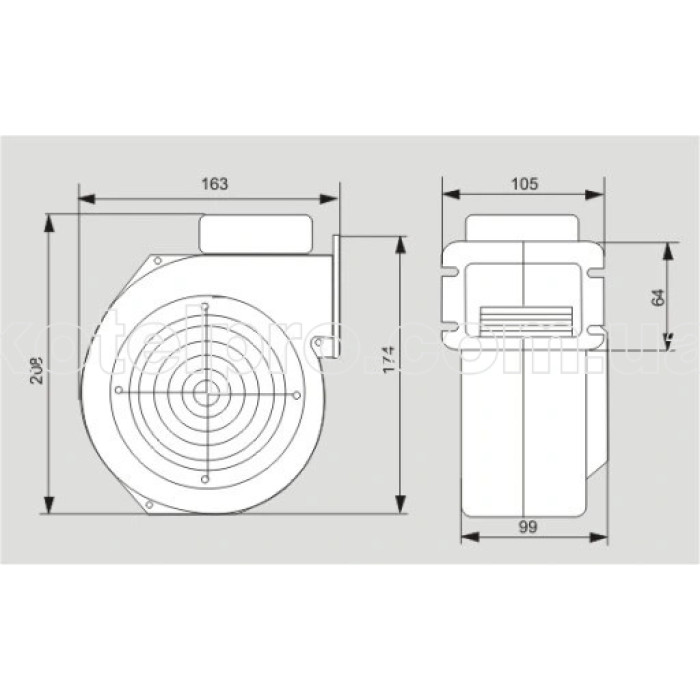 Вентилятор для котла WPA-07 МplusМ до 20Квт