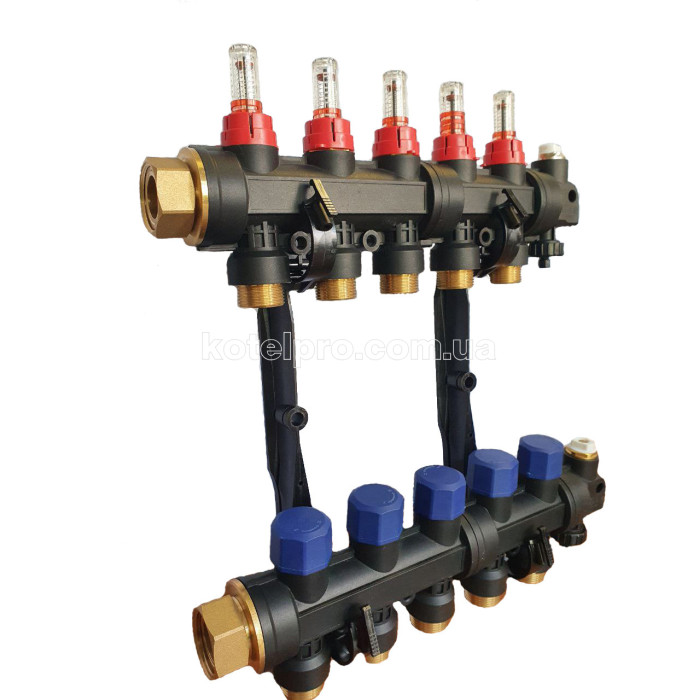 503212 Колектор пластиковий на 12 контурів з витратомірами Tervix Pro Line