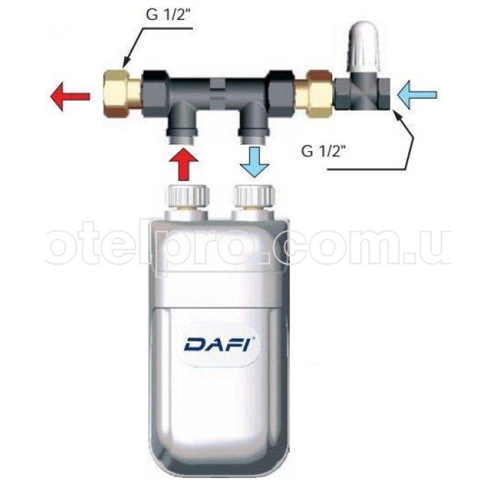 Проточный водонагреватель Dafi 5,5 kW 230W 50Hz