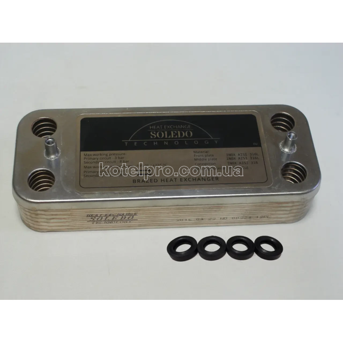 Теплообменник ГВС вторичный пластинчатый Uno. 12 пл. Art. 995945