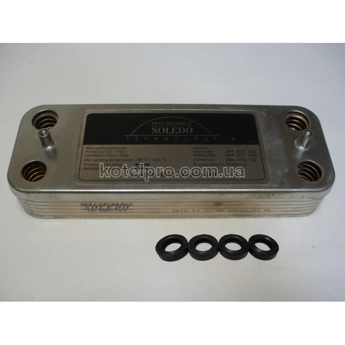 Теплообмінник ГВП вторинний пластинчастий Microgenus Plus. 12 пл. Art. 998483