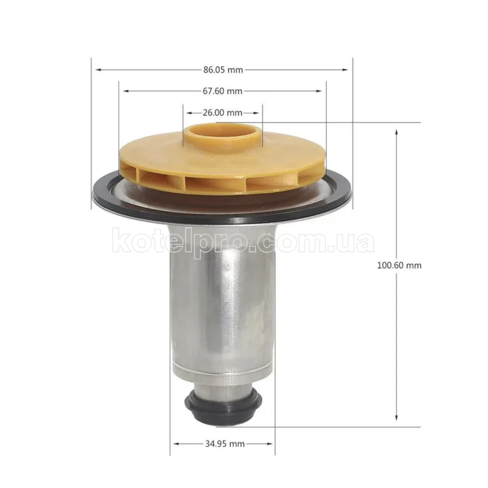 Ротор насоса Wilo TSL с обратным вращением для Bosch, Protherm 87186481810, 0020197548