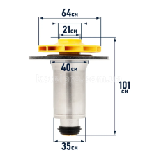 Ротор насоса WILO з обертанням проти годинникової стрілки (втулка 35мм, колесо 68/21мм) для газових котлів BOSCH, BUDERUS