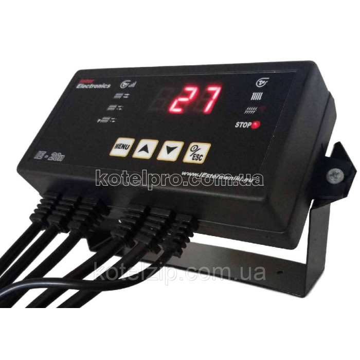 Автоматика для твердотопливного котла Inter Electronics IE-28n (на 1вент+1шнек+1насос)