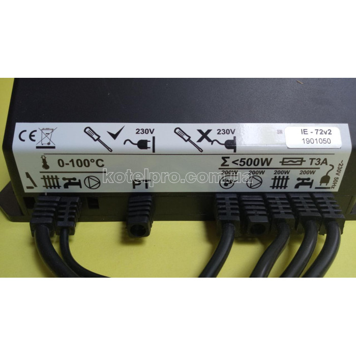 Автоматика для твердотопливного котла Inter Electronics IE-72 v2 PID (на 2 насоса и 1 вентилятор)