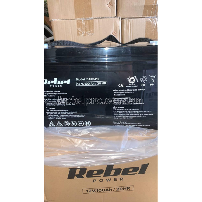 Аккумулятор гелиевый Rebel 12V 100Ah (BAT0416)