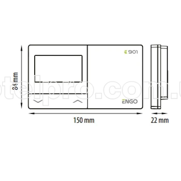 Проводной терморегулятор для котла ENGO CONTROLS E901, белый