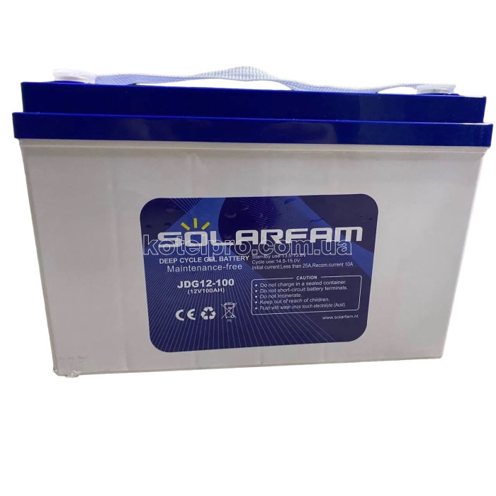 Гелевий акумулятор SOLARFAM JDG12-100 12V 100AH
