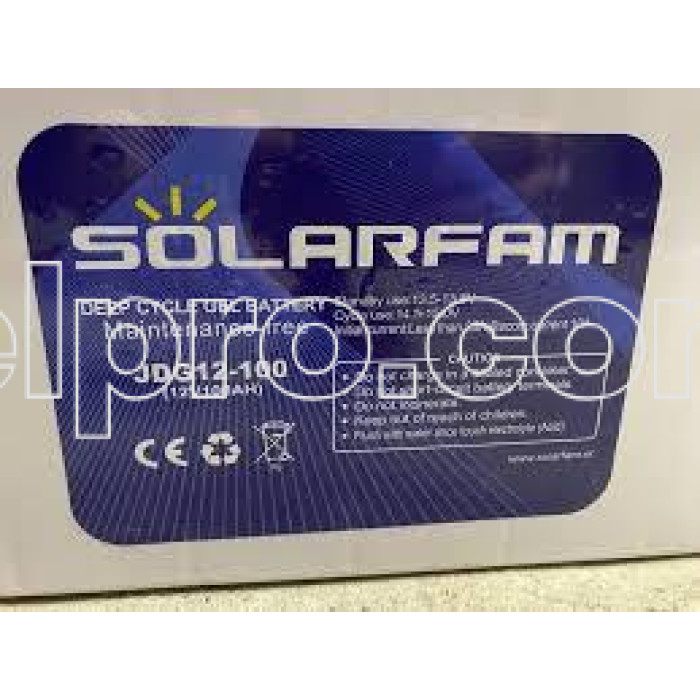 Гелевий акумулятор SOLARFAM JDG12-100 12V 100AH