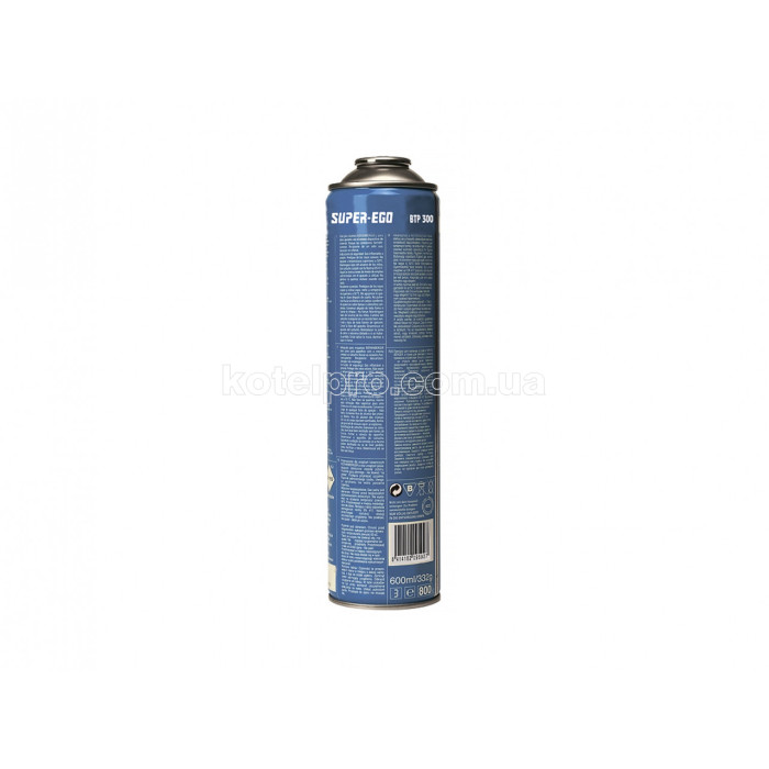 Баллончик для газовых горелок SUPER-EGO BTP 300, EU 7/16", 600 мл