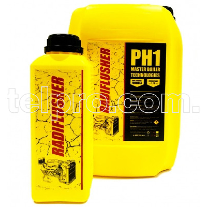 RADIFLUSHER pH1, 1 л - жидкость для промывки систем охлаждения, печек, радиаторов
