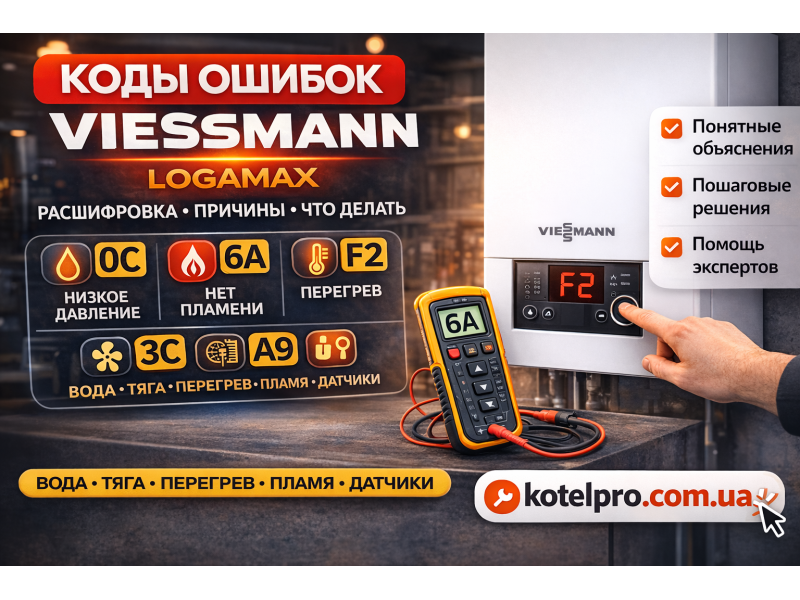 Коды ошибок Viessmann Vitopend 100: расшифровка и что делать